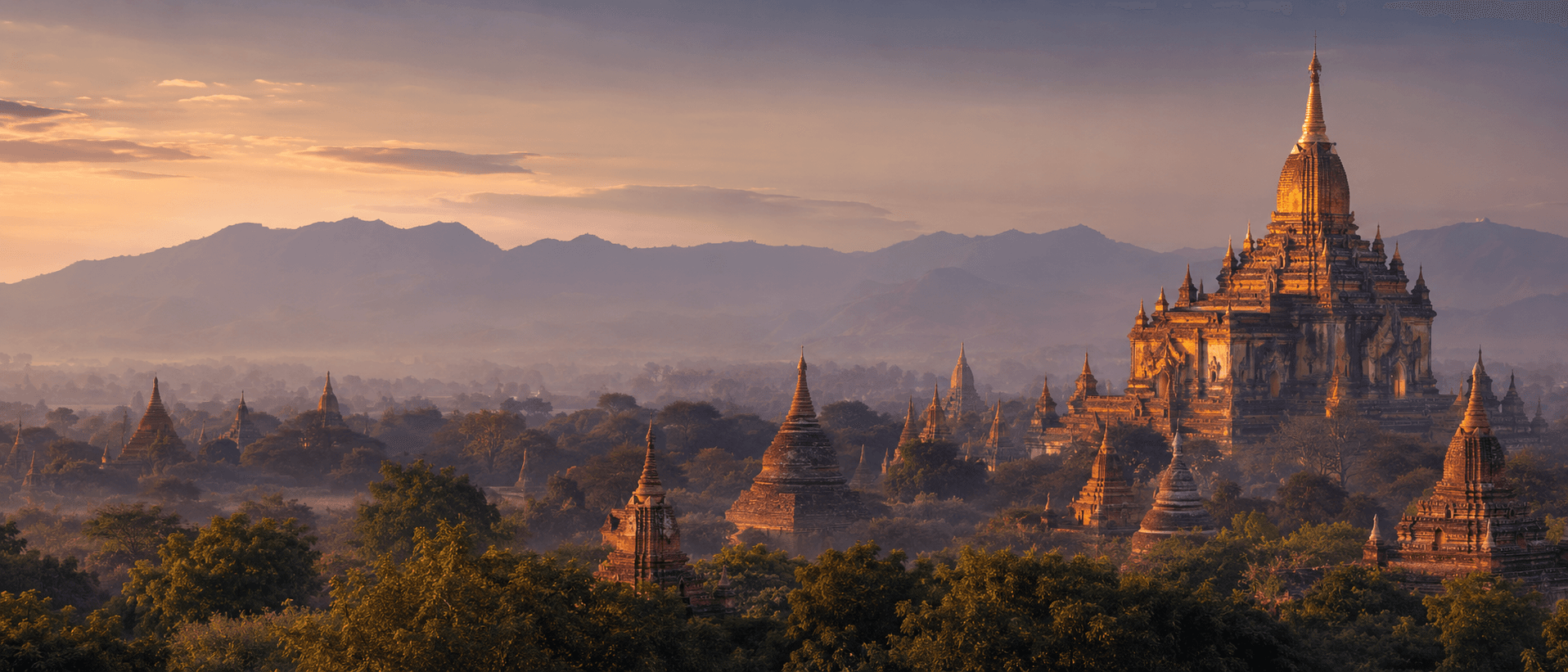 Ancient temples across the Bagan landscape